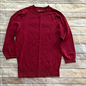 Max Studio Women's Burgundy Crewneck Top